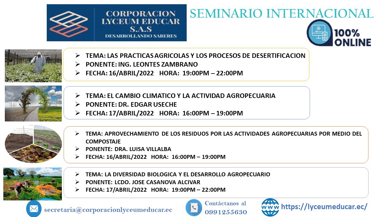 TALLERES PARA ESTUDIANTES DE ING.AGROPECUARIA Y AGRONOMA